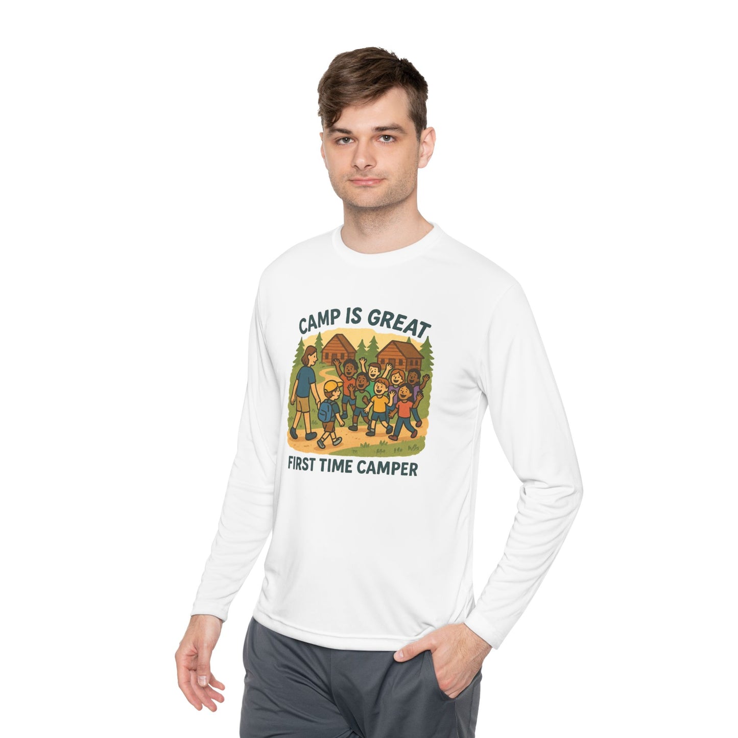 Unisex Lightweight Long Sleeve Tee First Time Camper