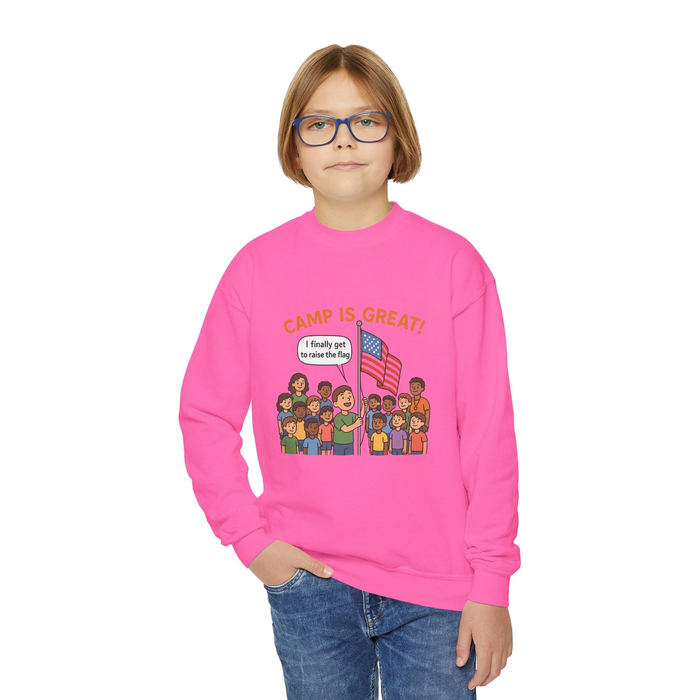 Youth Crewneck Sweatshirt Flag