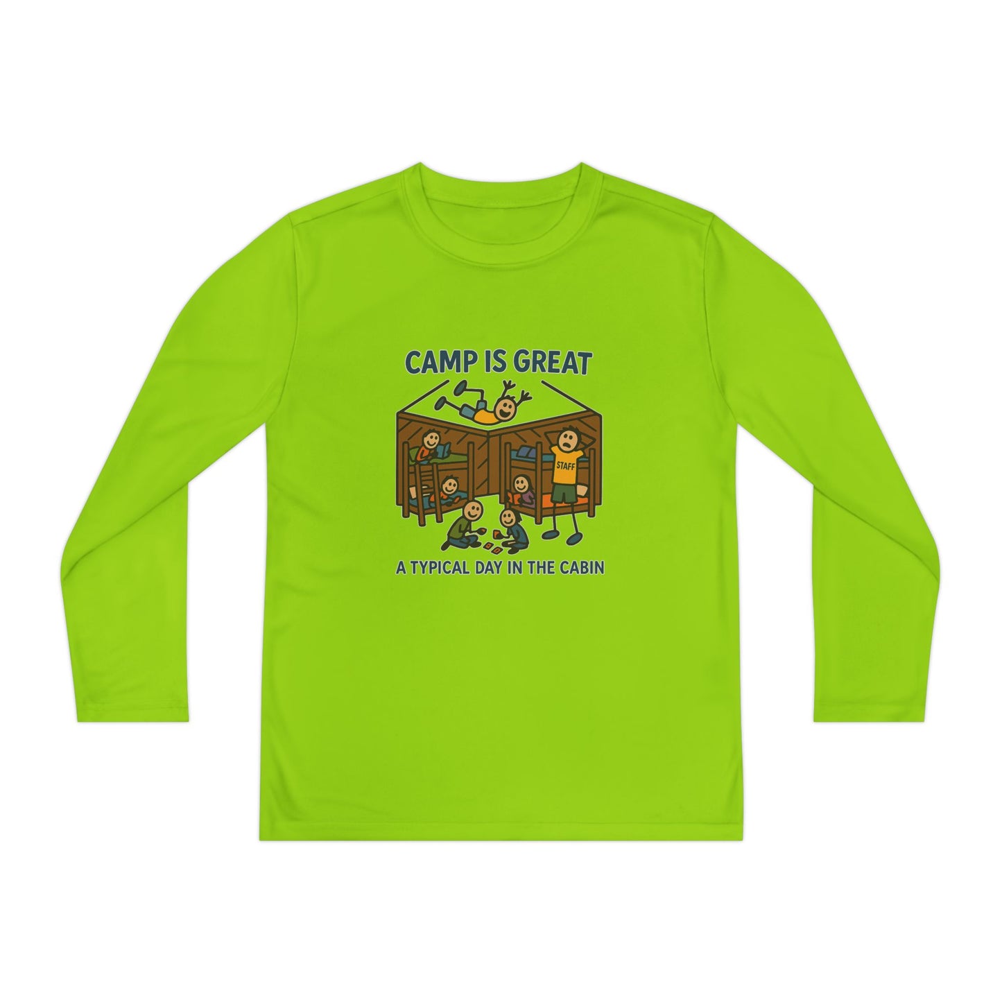 Youth Long Sleeve Competitor Tee Typical Day in the Cabin