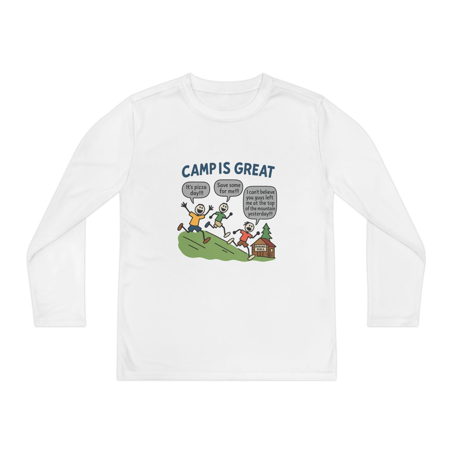 Youth Long Sleeve Competitor Tee Pizza Day