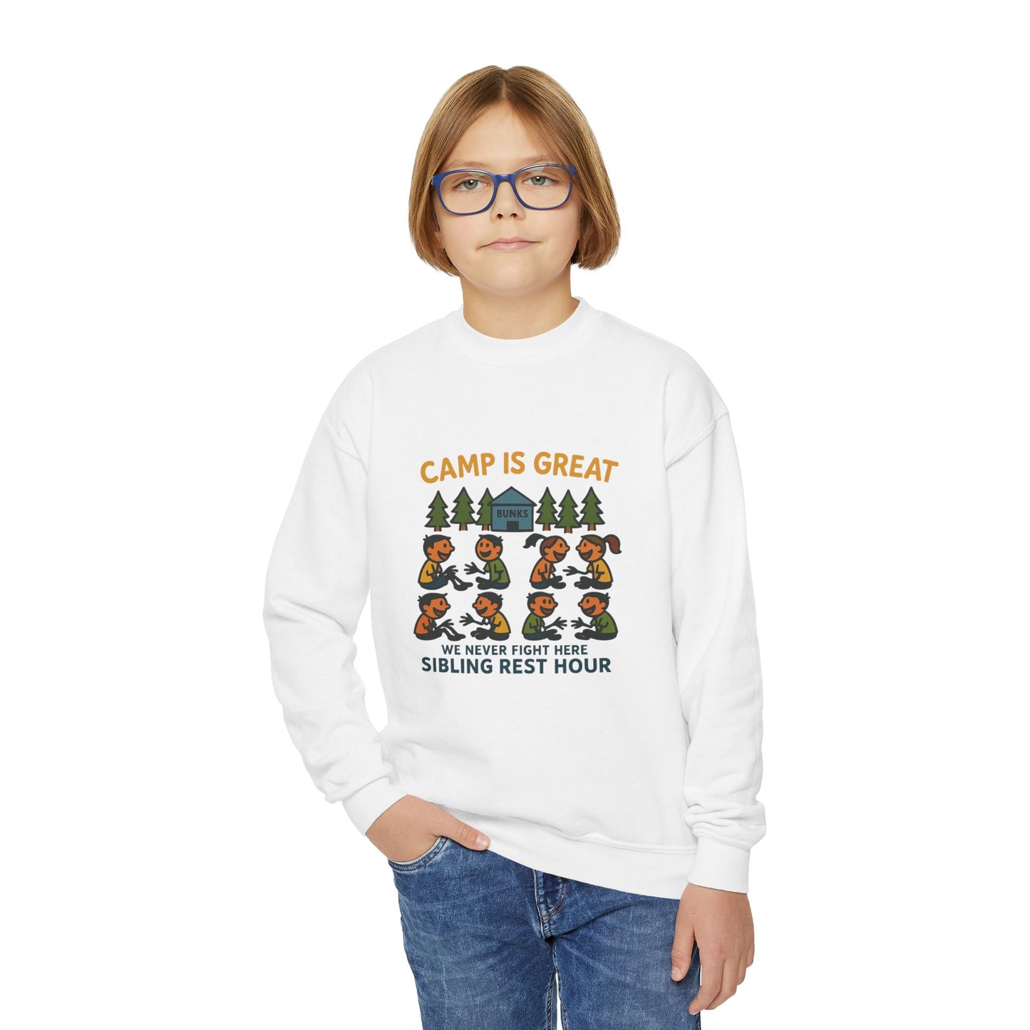 Youth Crewneck Sweatshirt Sibling Rest Hour