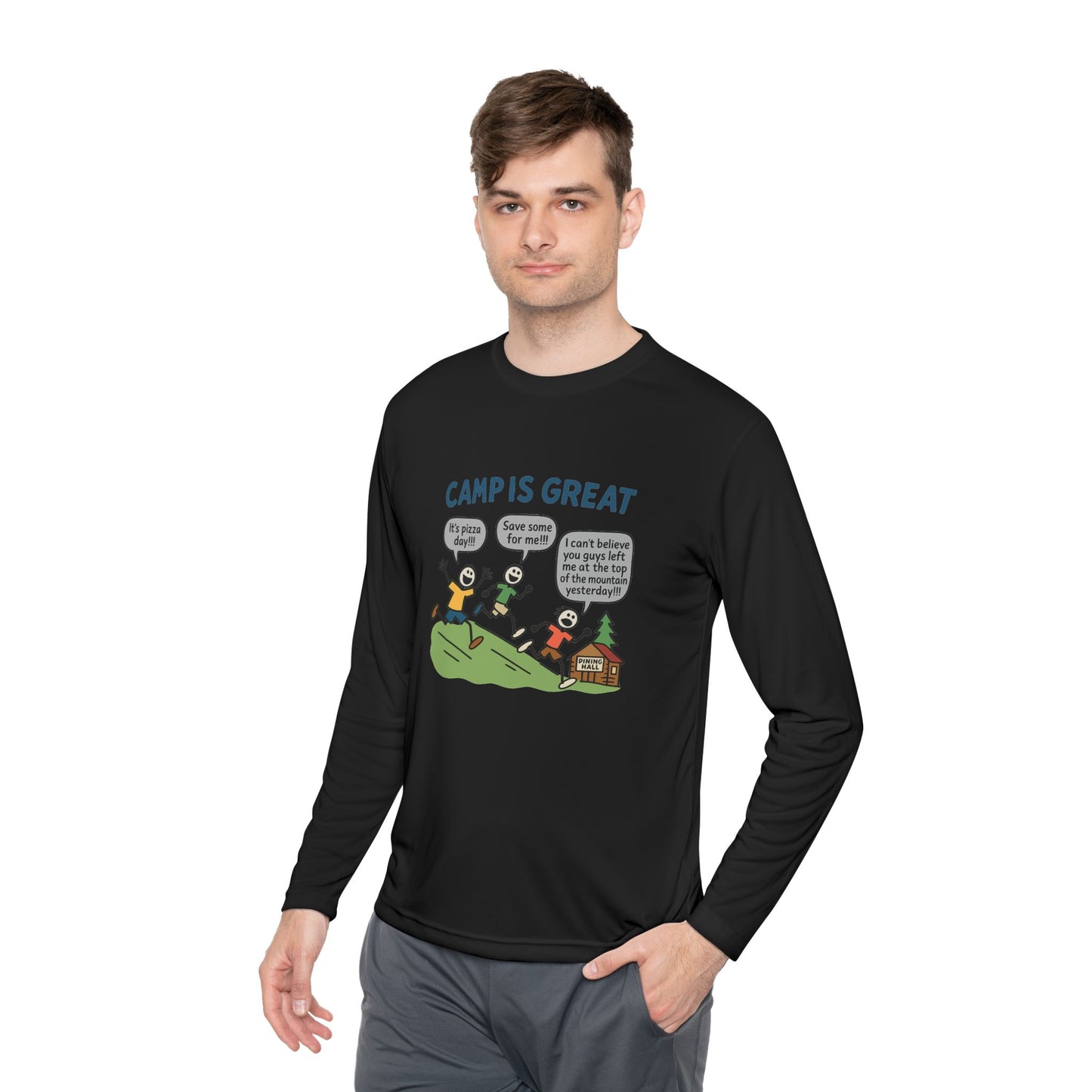 Unisex Lightweight Long Sleeve Tee Pizza Day