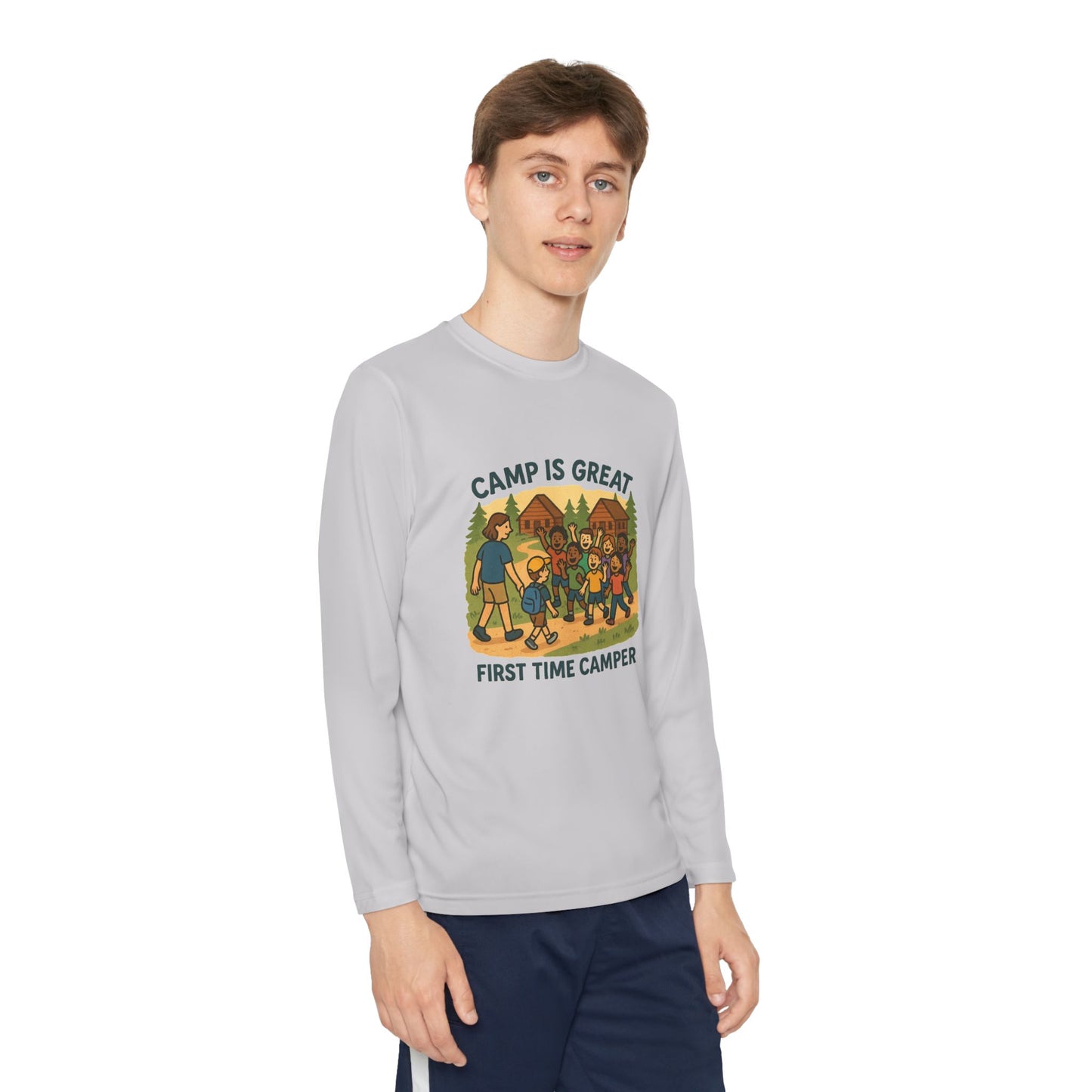 Youth Long Sleeve Competitor Tee First Time Camper