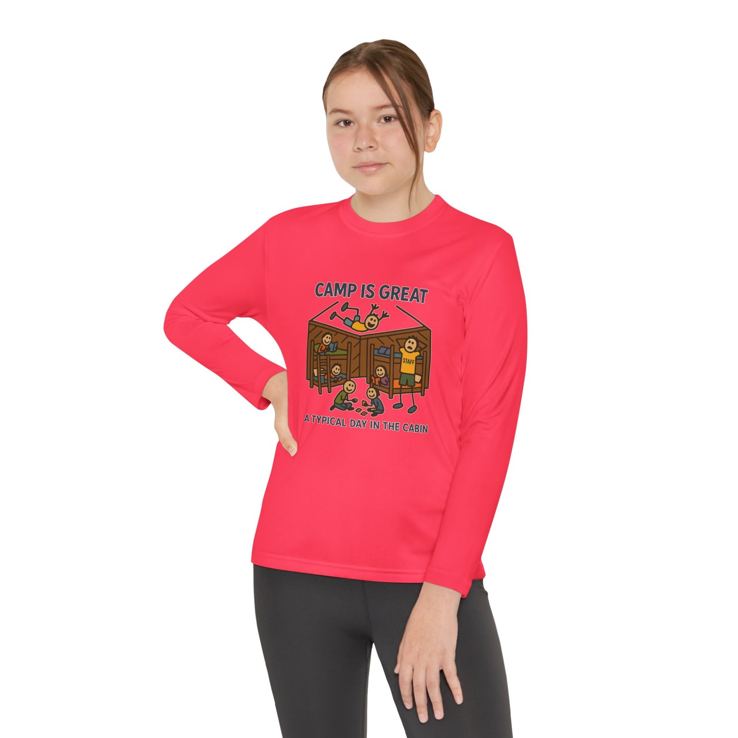 Youth Long Sleeve Competitor Tee Typical Day in the Cabin