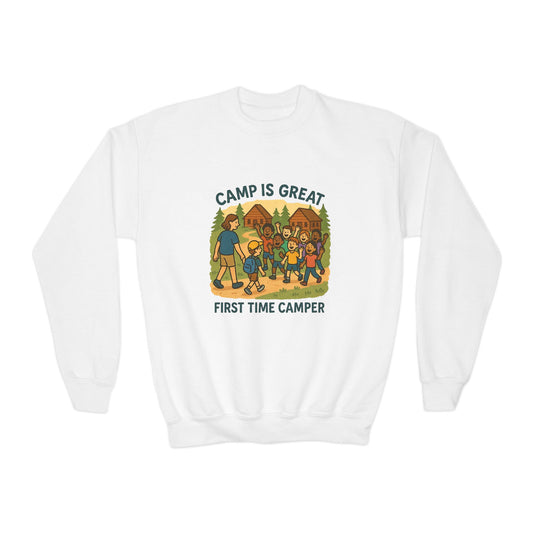 Youth Crewneck Sweatshirt First Time Camper