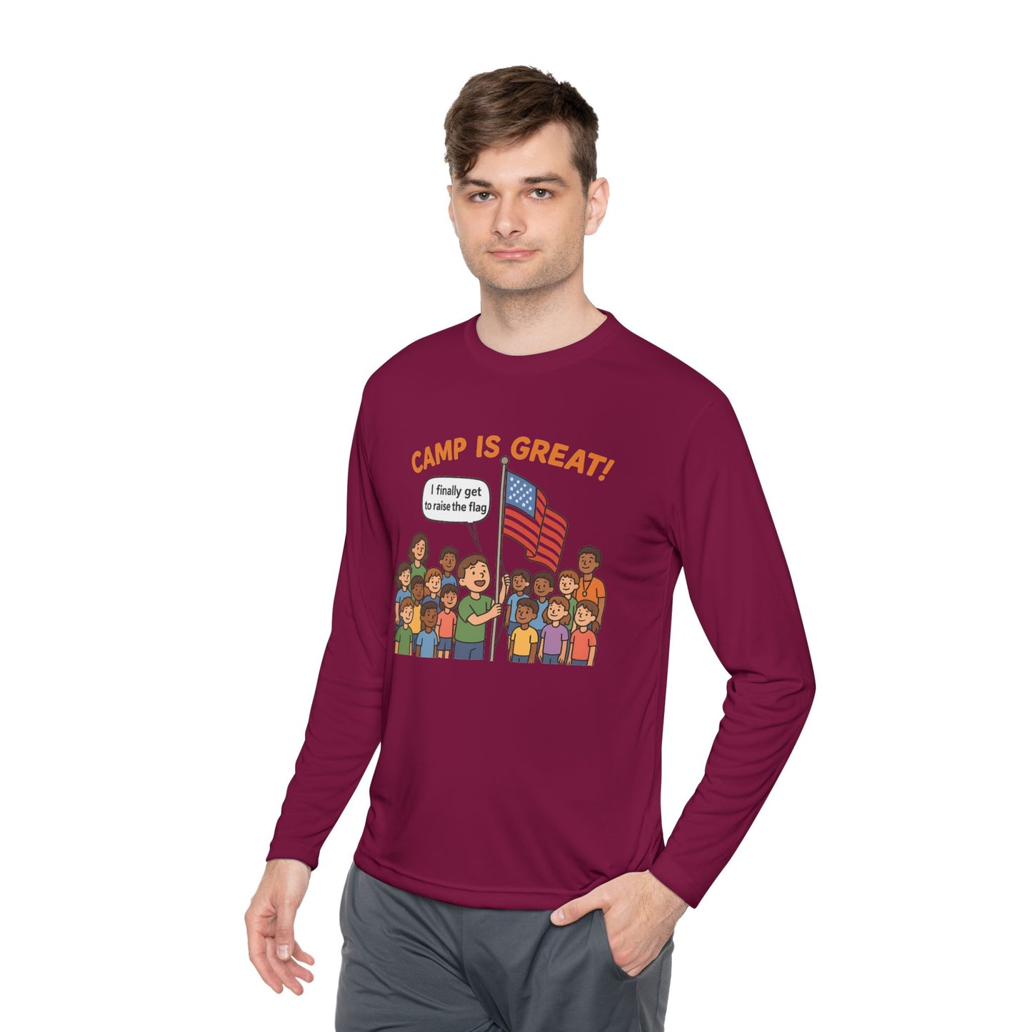 Unisex Lightweight Long Sleeve Tee Flag