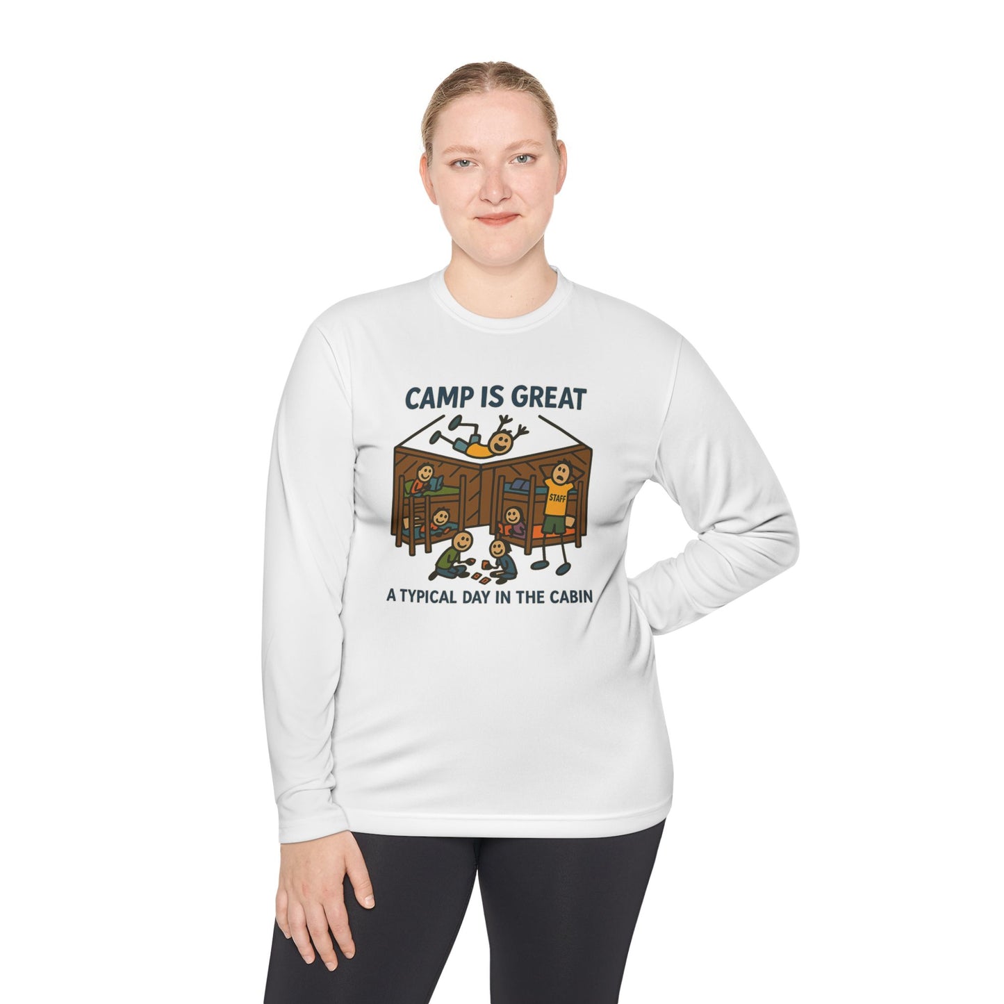 Unisex Lightweight Long Sleeve Tee Typical Day in the Cabin