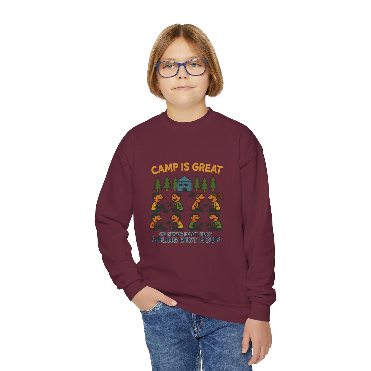 Youth Crewneck Sweatshirt Sibling Rest Hour