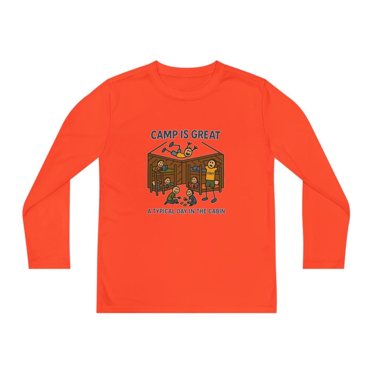 Youth Long Sleeve Competitor Tee Typical Day in the Cabin
