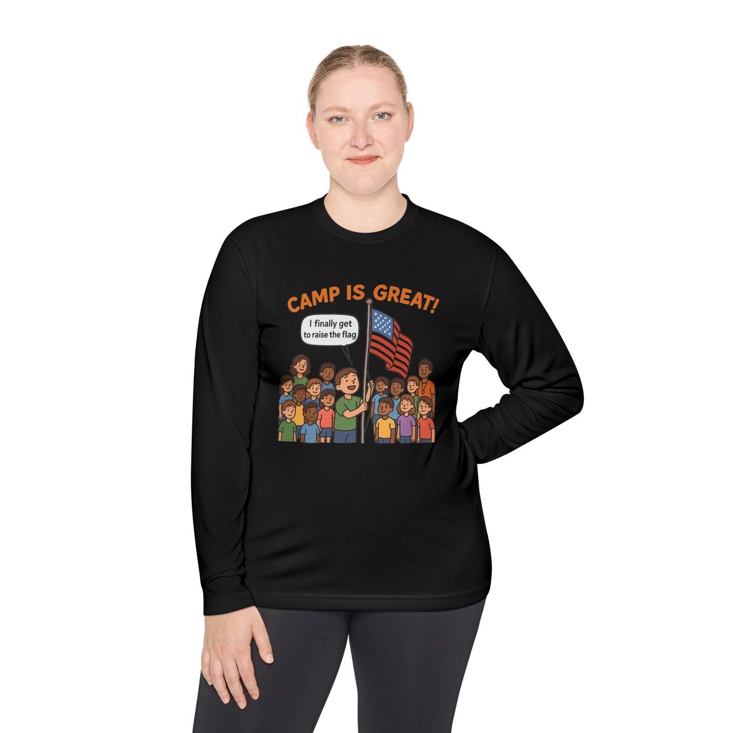 Unisex Lightweight Long Sleeve Tee Flag