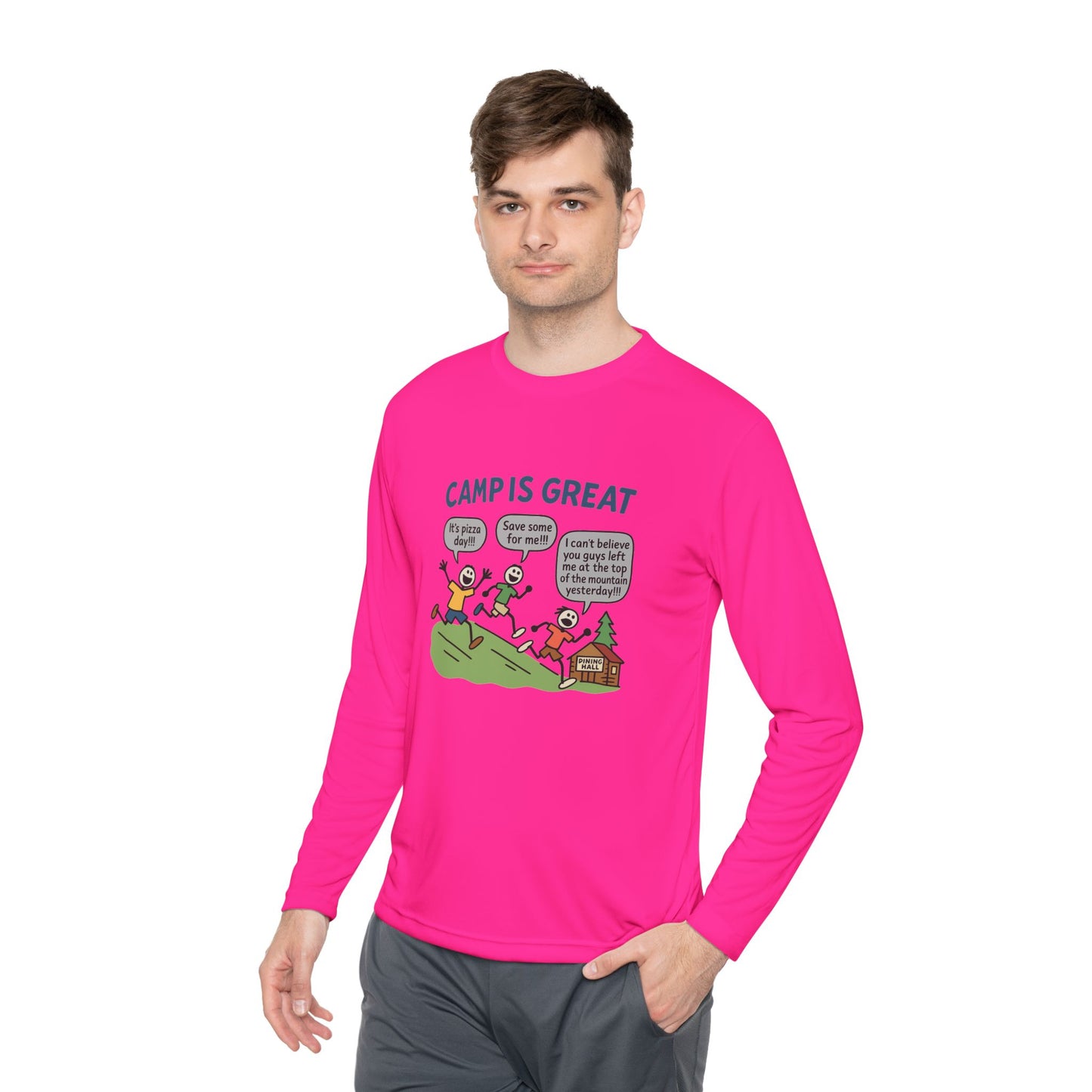 Unisex Lightweight Long Sleeve Tee Pizza Day