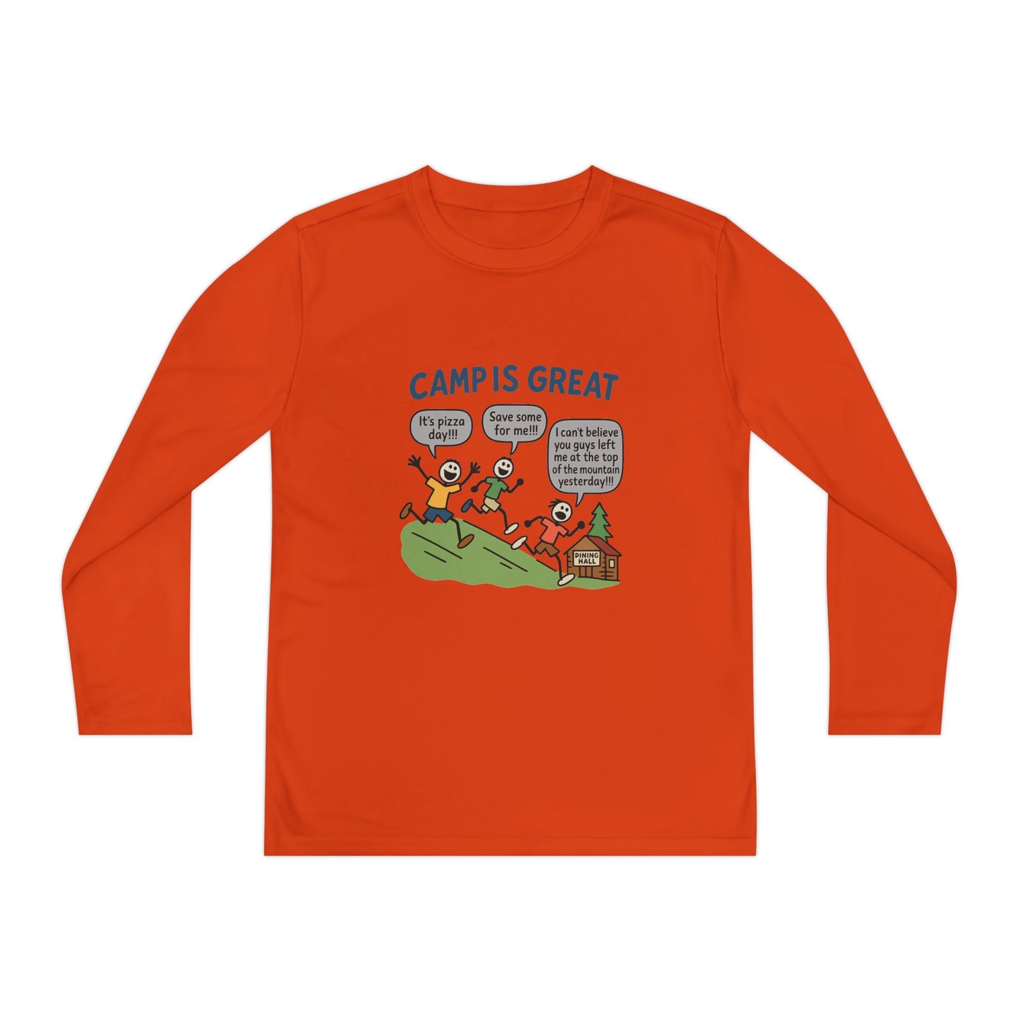 Youth Long Sleeve Competitor Tee Pizza Day