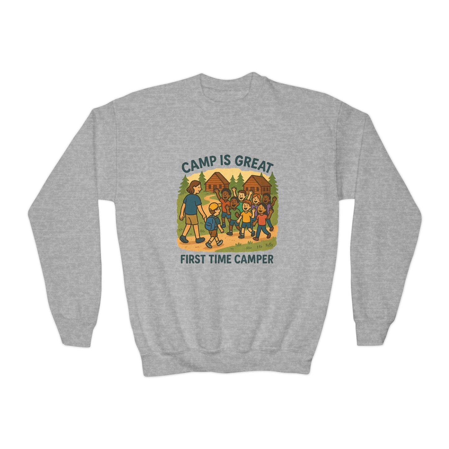 Youth Crewneck Sweatshirt First Time Camper