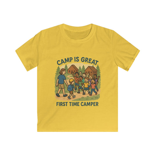 Kids Softstyle Tee First Time Camper