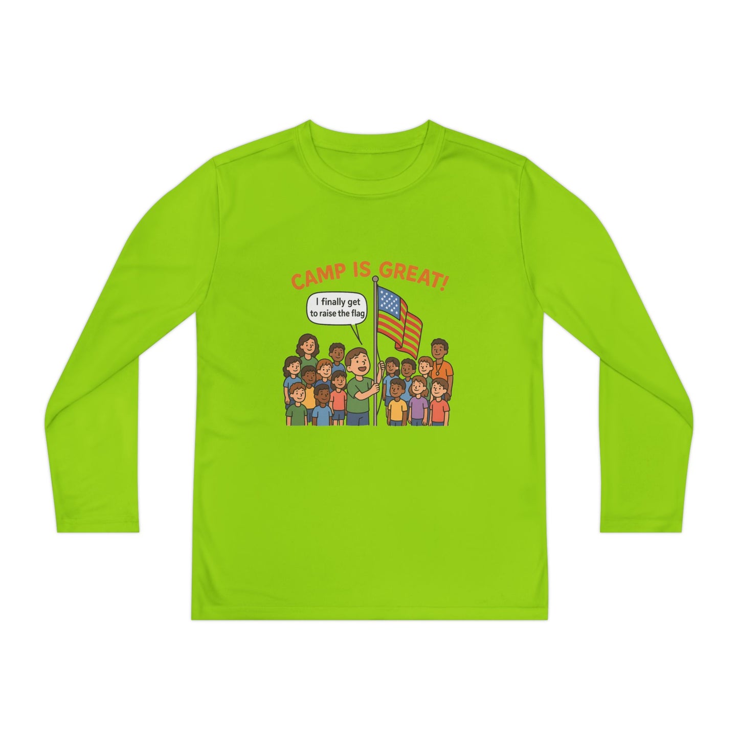 Youth Long Sleeve Competitor Tee Flag