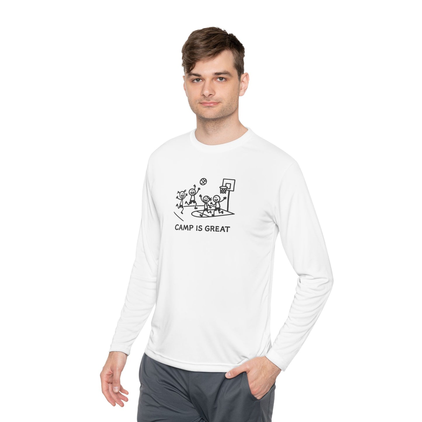 Unisex Lightweight Long Sleeve Tee Basketball