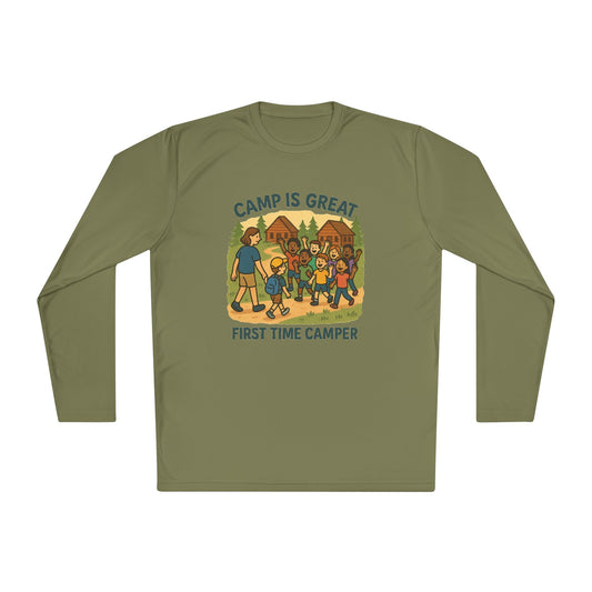 Unisex Lightweight Long Sleeve Tee First Time Camper