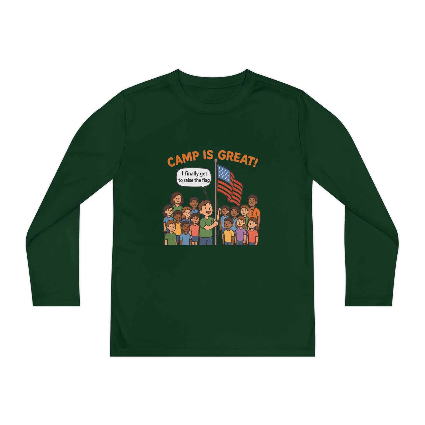 Youth Long Sleeve Competitor Tee Flag