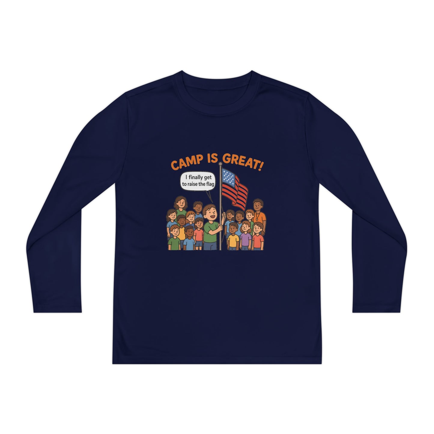 Youth Long Sleeve Competitor Tee Flag