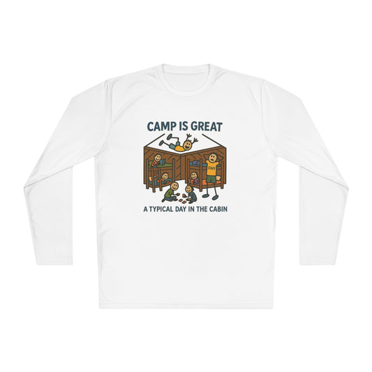 Unisex Lightweight Long Sleeve Tee Typical Day in the Cabin