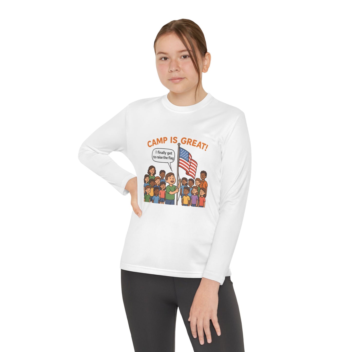 Youth Long Sleeve Competitor Tee Flag