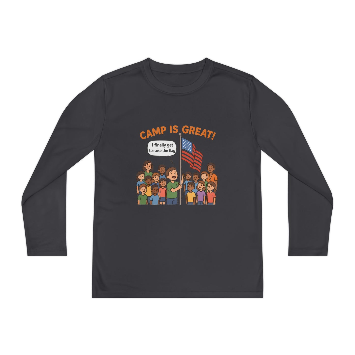 Youth Long Sleeve Competitor Tee Flag