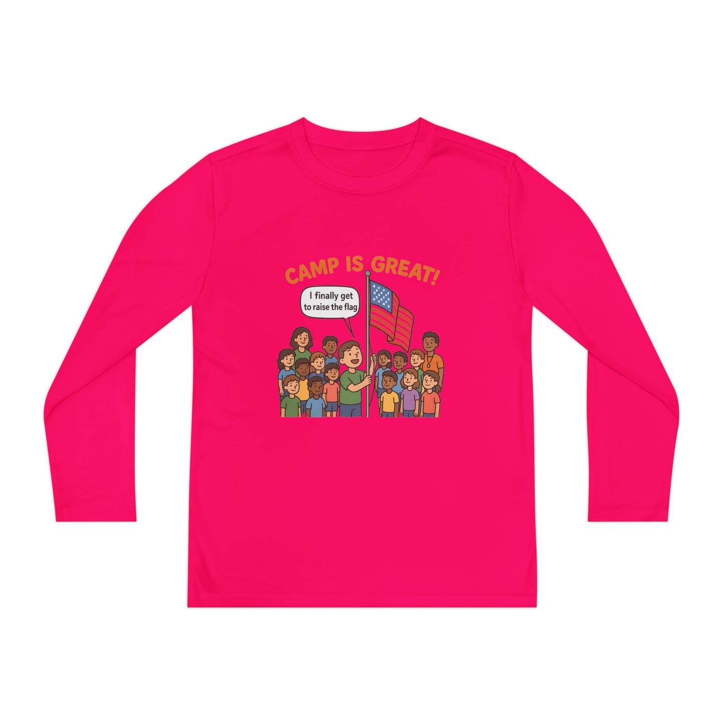 Youth Long Sleeve Competitor Tee Flag