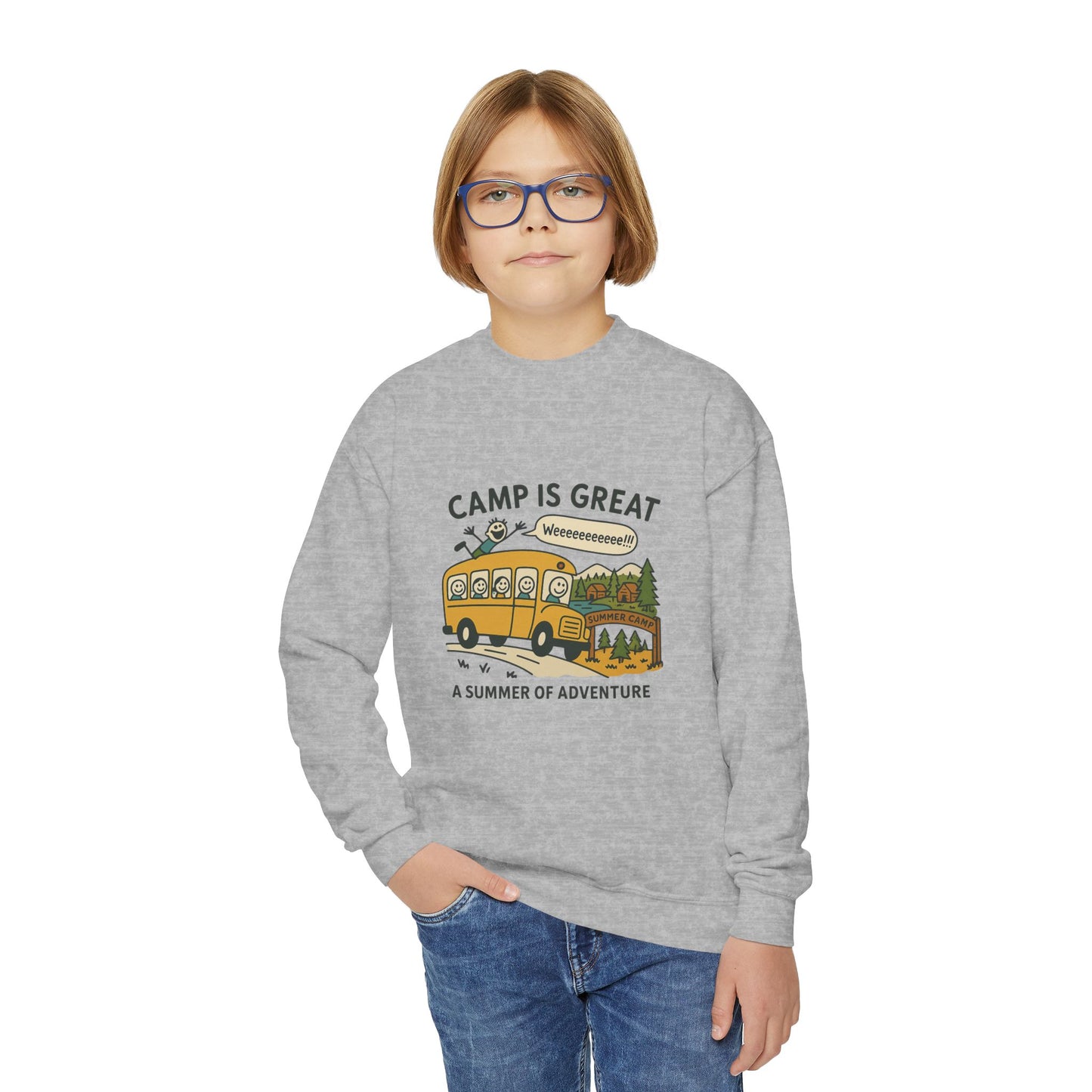 Youth Crewneck Sweatshirt Bus