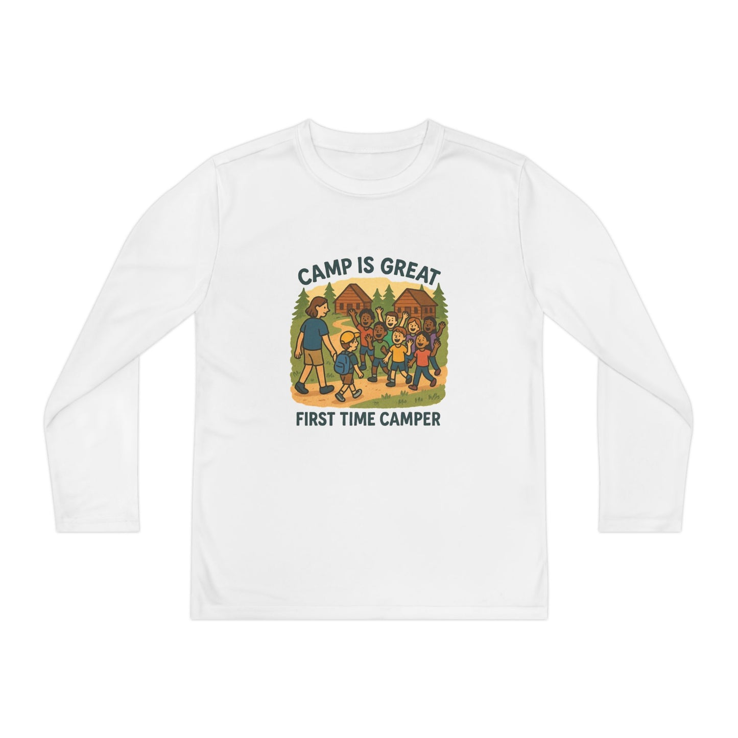 Youth Long Sleeve Competitor Tee First Time Camper