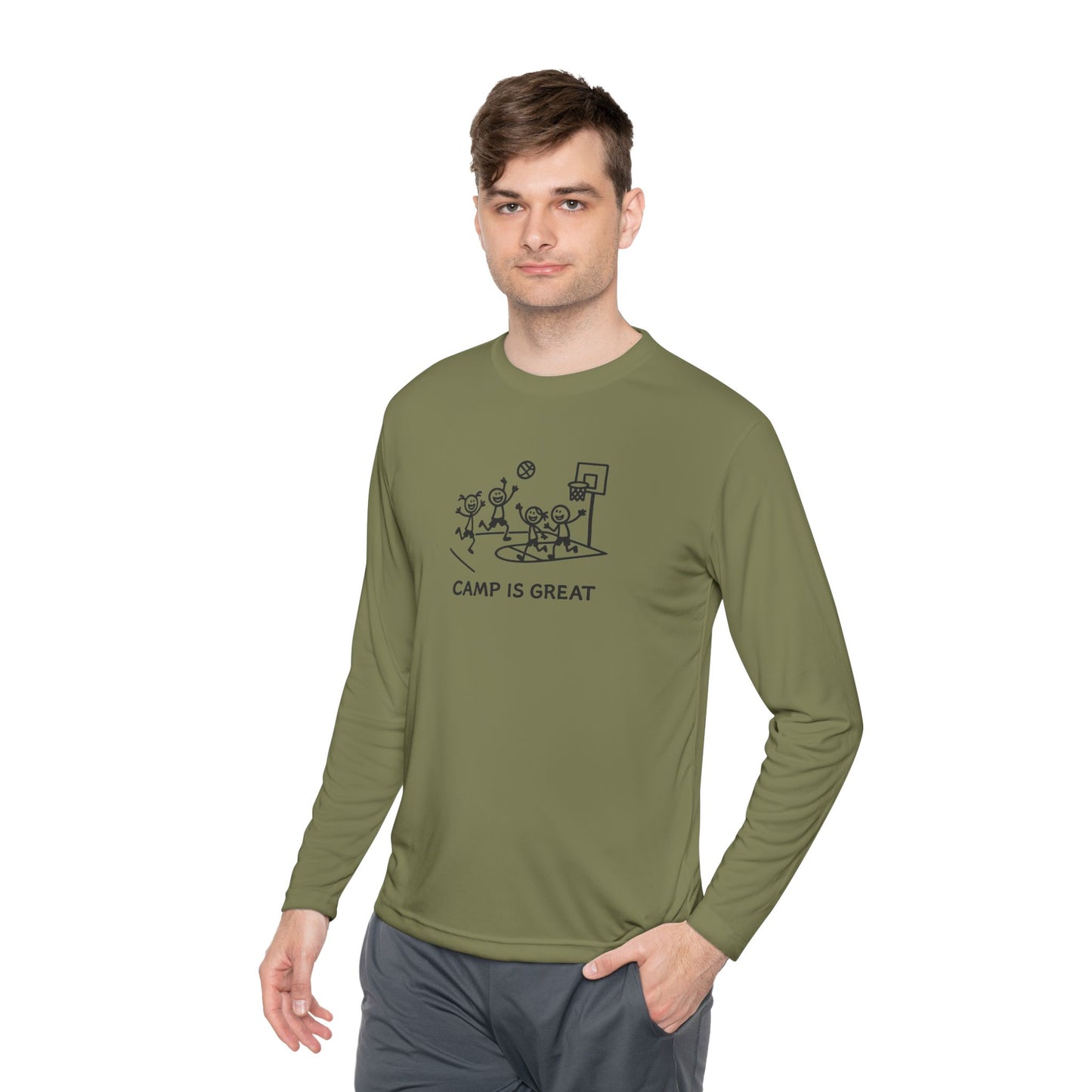 Unisex Lightweight Long Sleeve Tee Basketball