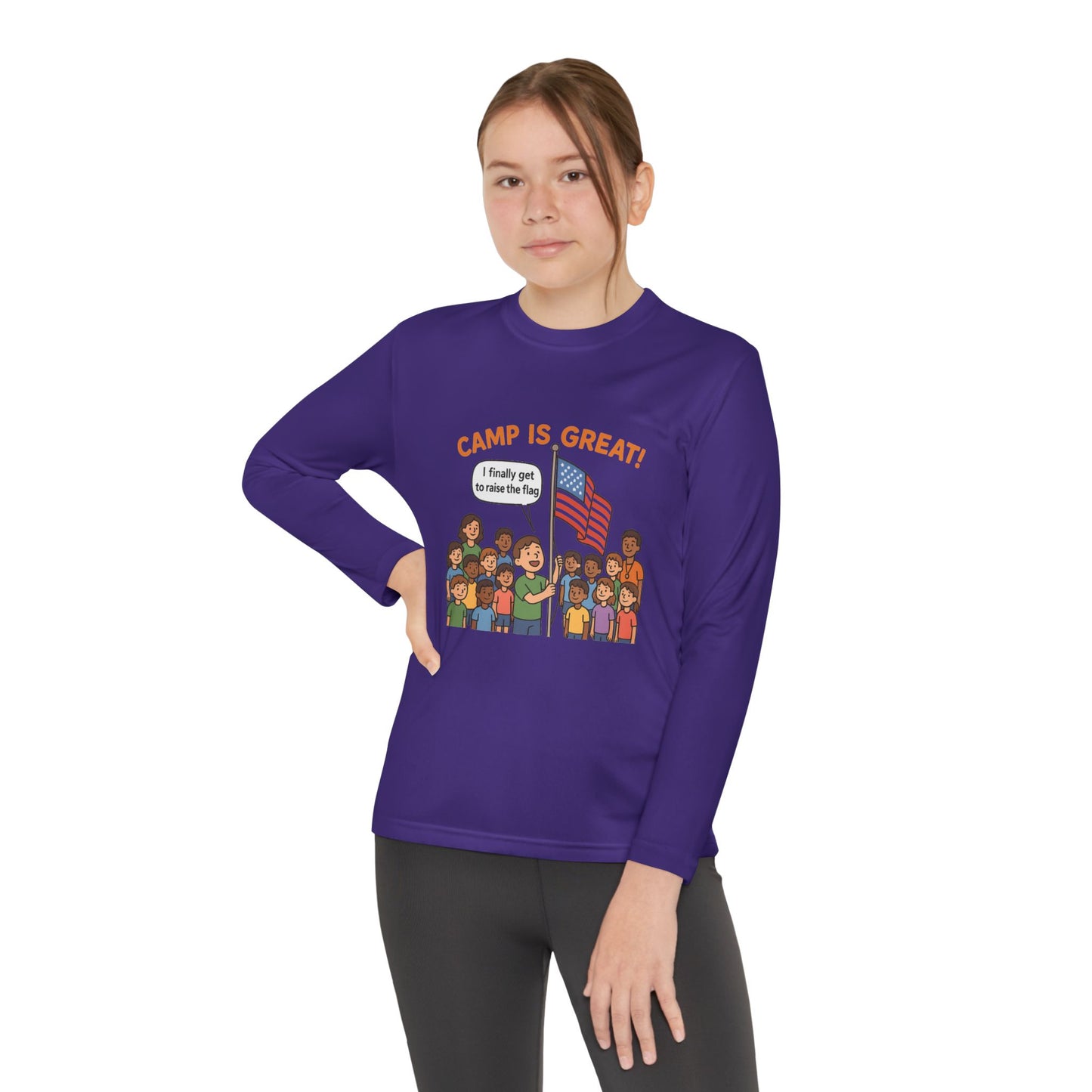 Youth Long Sleeve Competitor Tee Flag