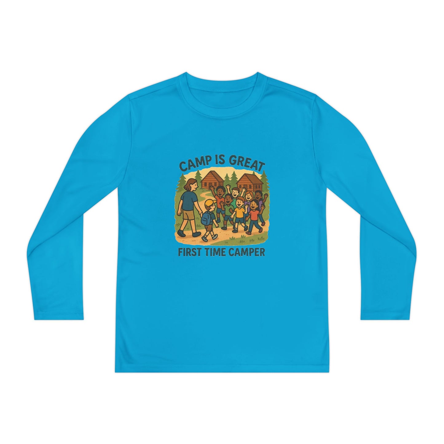 Youth Long Sleeve Competitor Tee First Time Camper