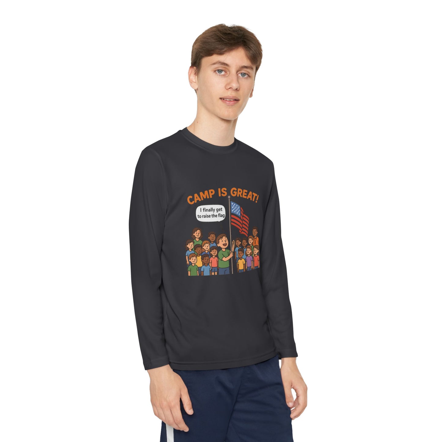 Youth Long Sleeve Competitor Tee Flag