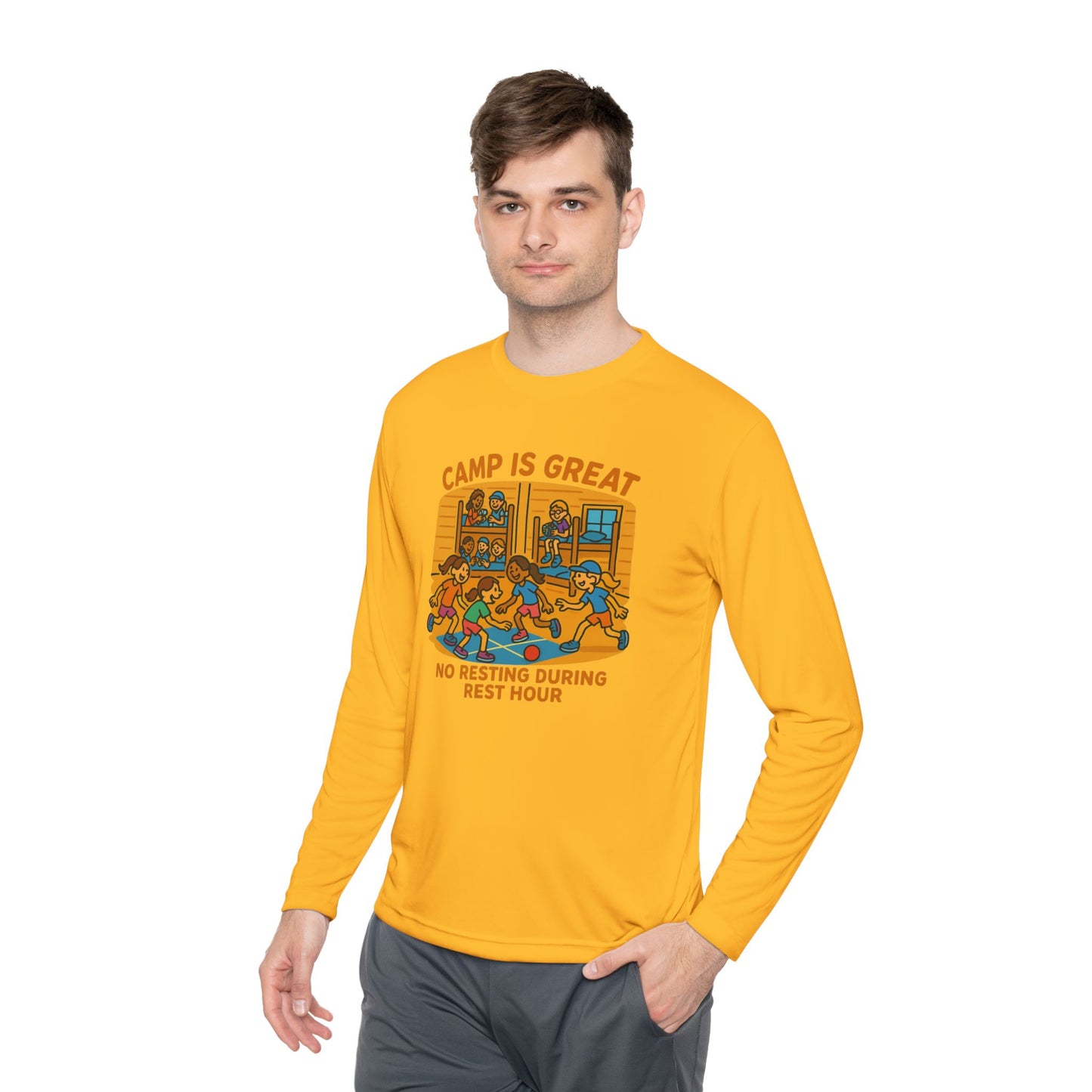 Unisex Lightweight Long Sleeve Tee Rest Hour