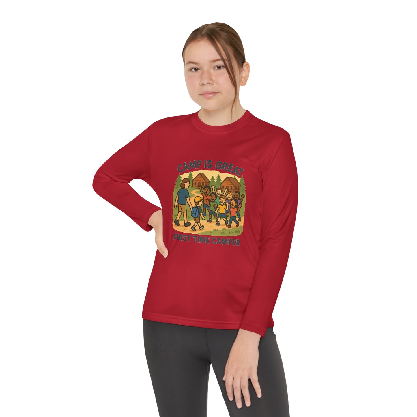 Youth Long Sleeve Competitor Tee First Time Camper
