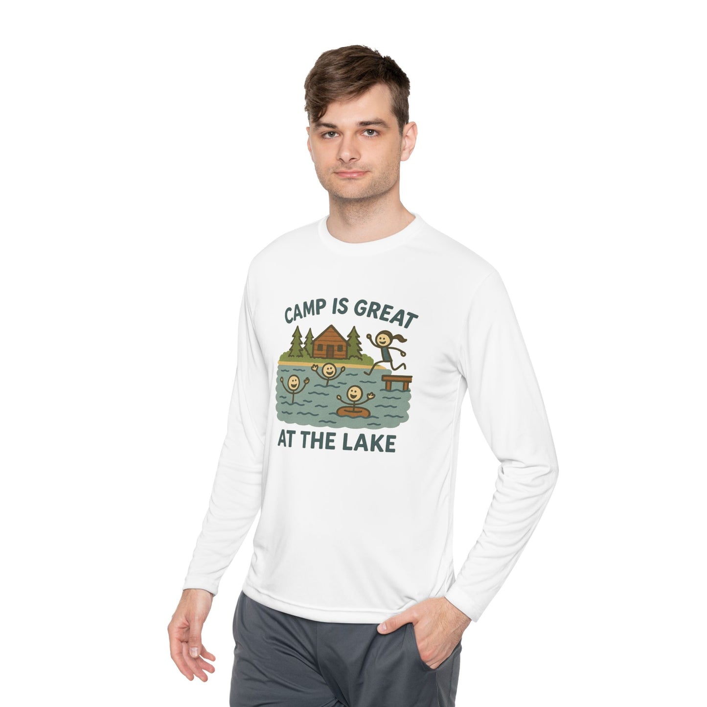 Unisex Lightweight Long Sleeve Tee Lake