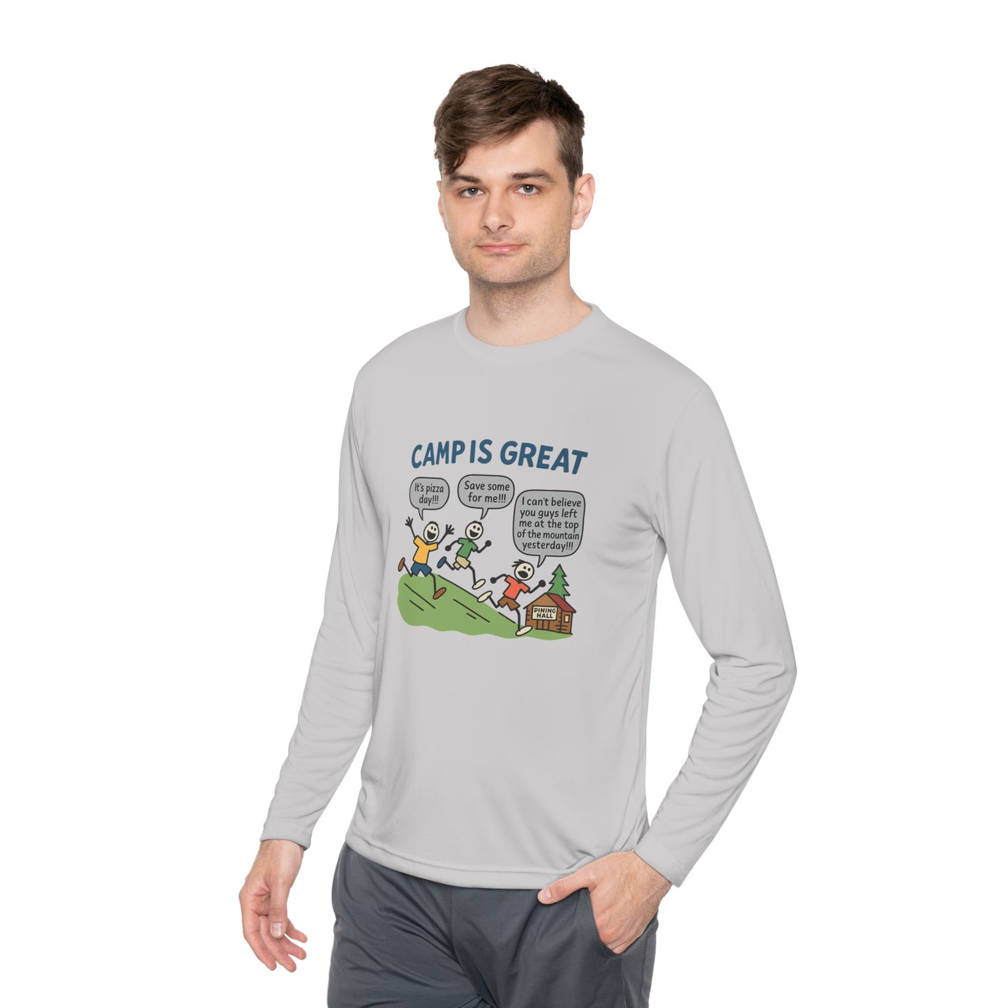 Unisex Lightweight Long Sleeve Tee Pizza Day
