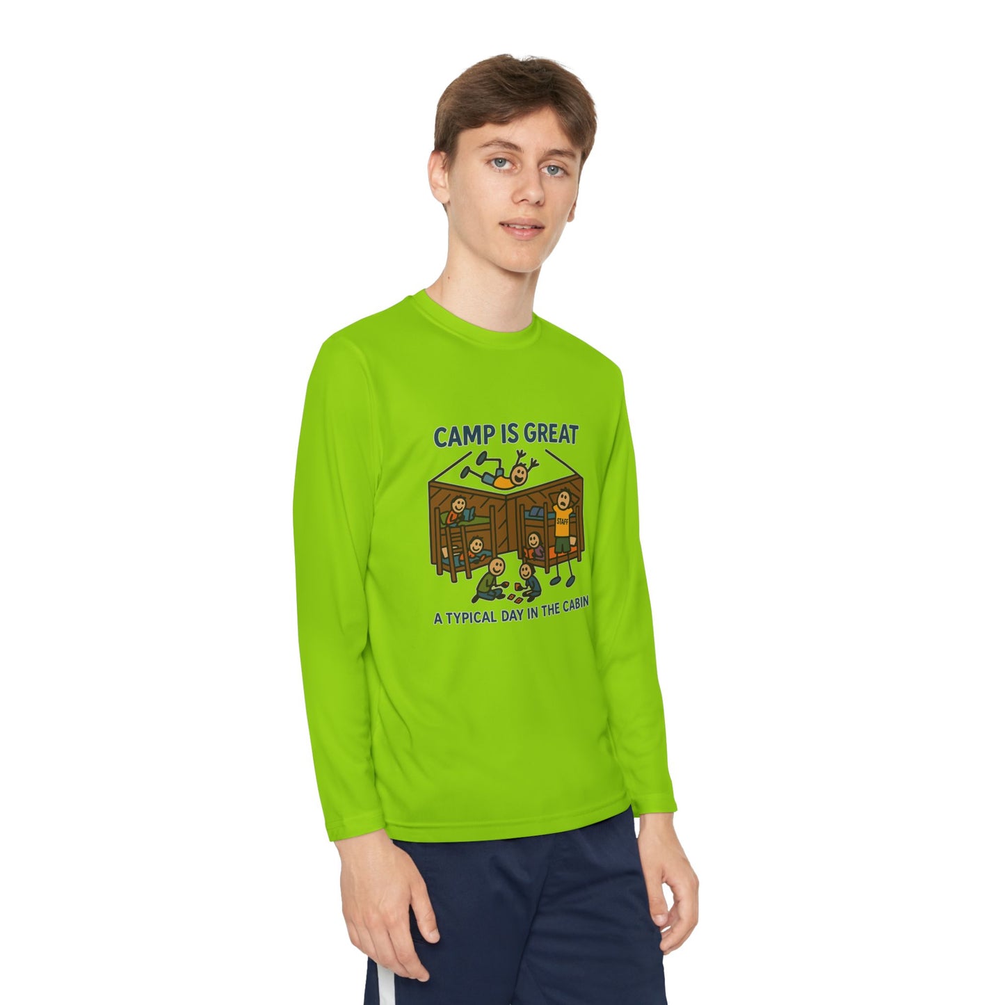 Youth Long Sleeve Competitor Tee Typical Day in the Cabin