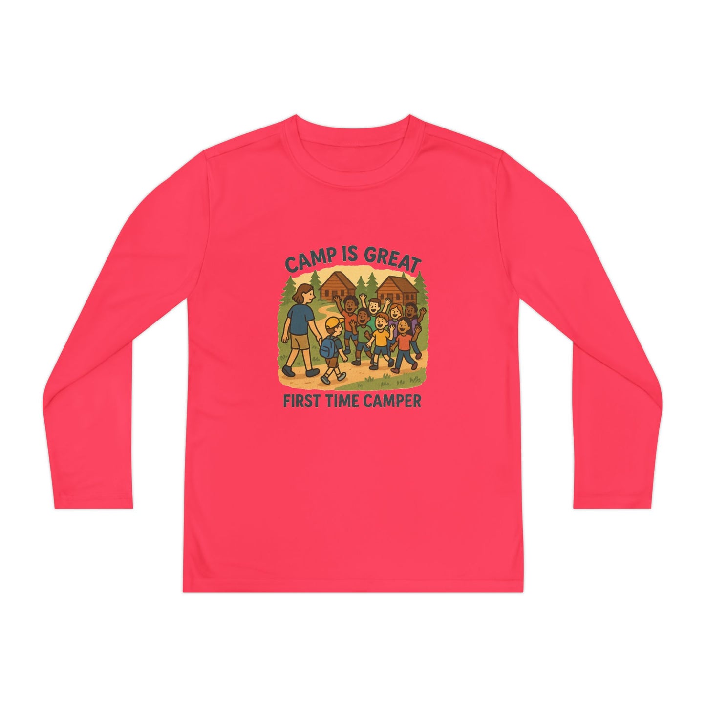 Youth Long Sleeve Competitor Tee First Time Camper