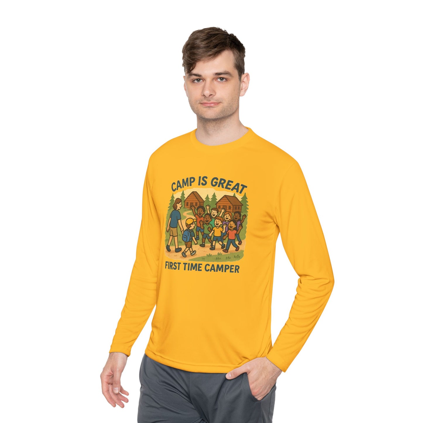 Unisex Lightweight Long Sleeve Tee First Time Camper