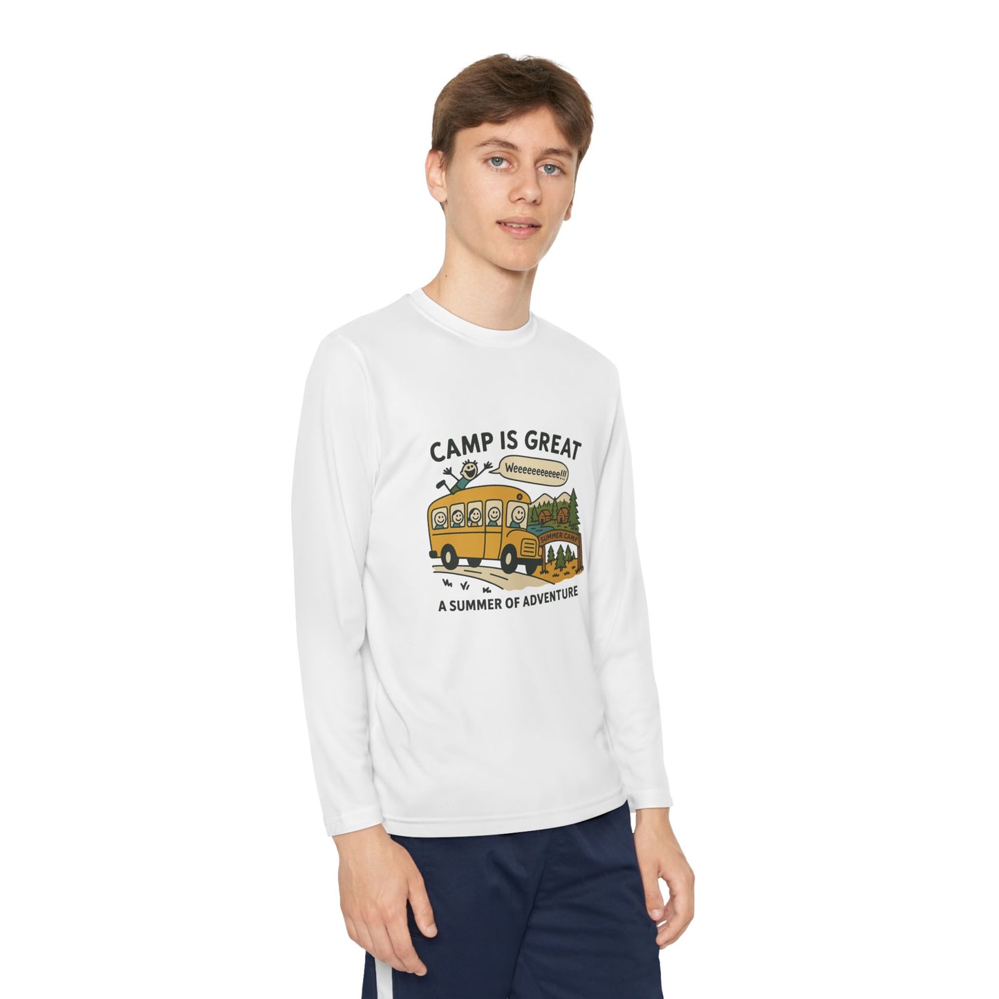Youth Long Sleeve Competitor Tee Bus