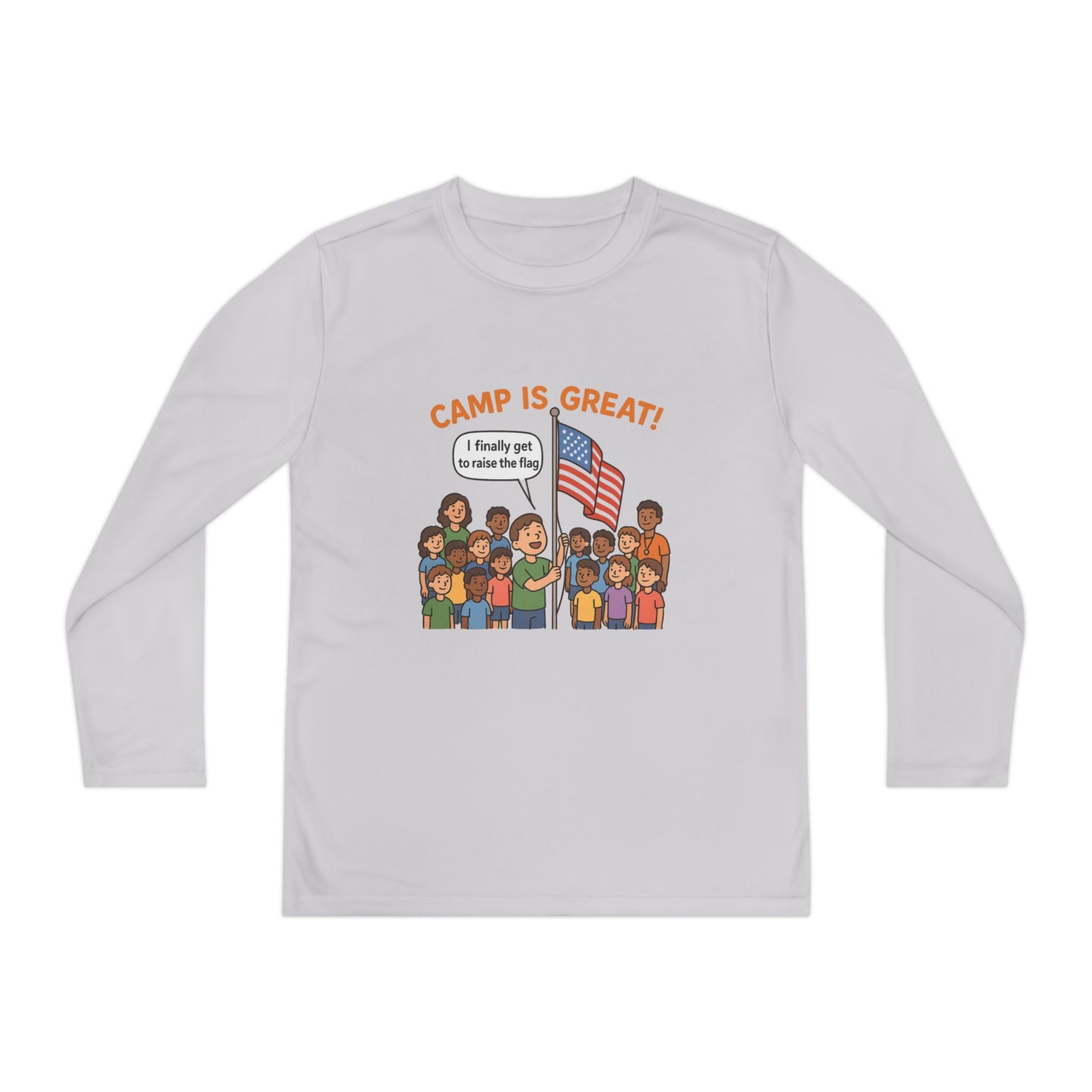 Youth Long Sleeve Competitor Tee Flag