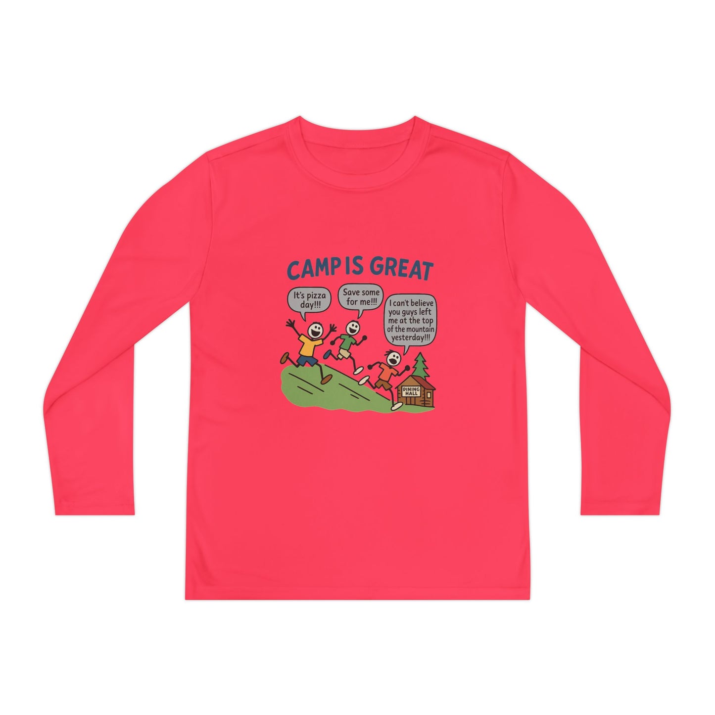 Youth Long Sleeve Competitor Tee Pizza Day