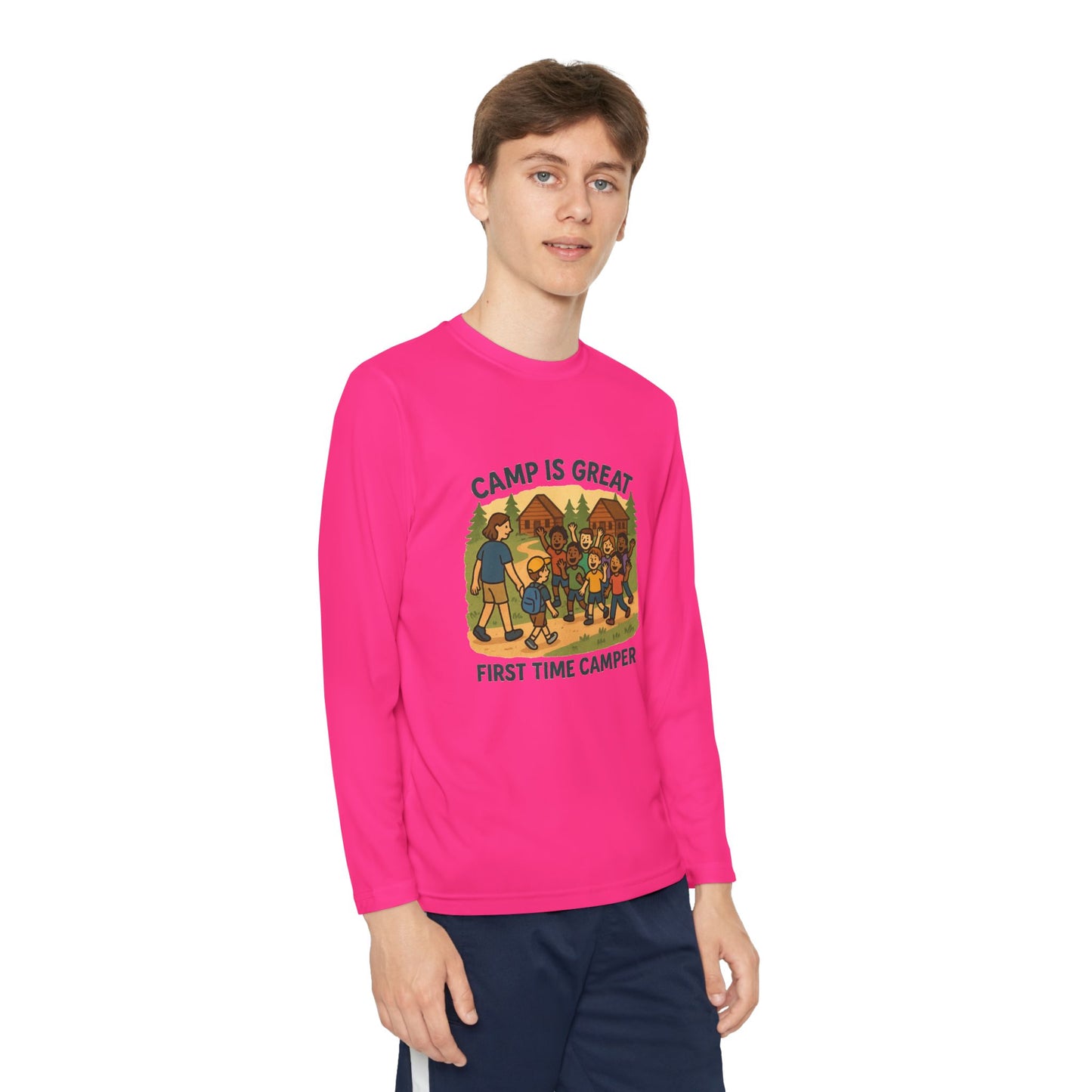 Youth Long Sleeve Competitor Tee First Time Camper