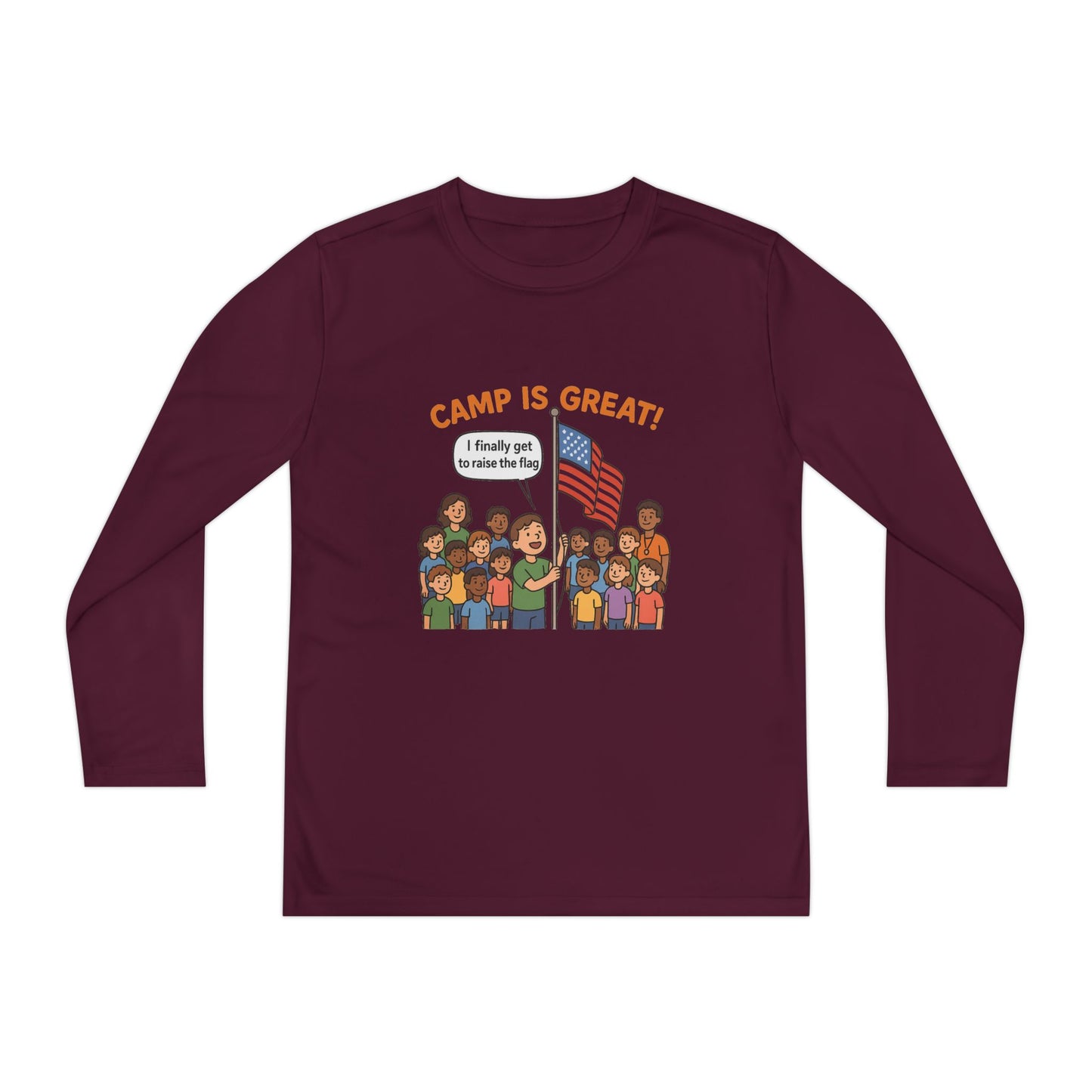 Youth Long Sleeve Competitor Tee Flag