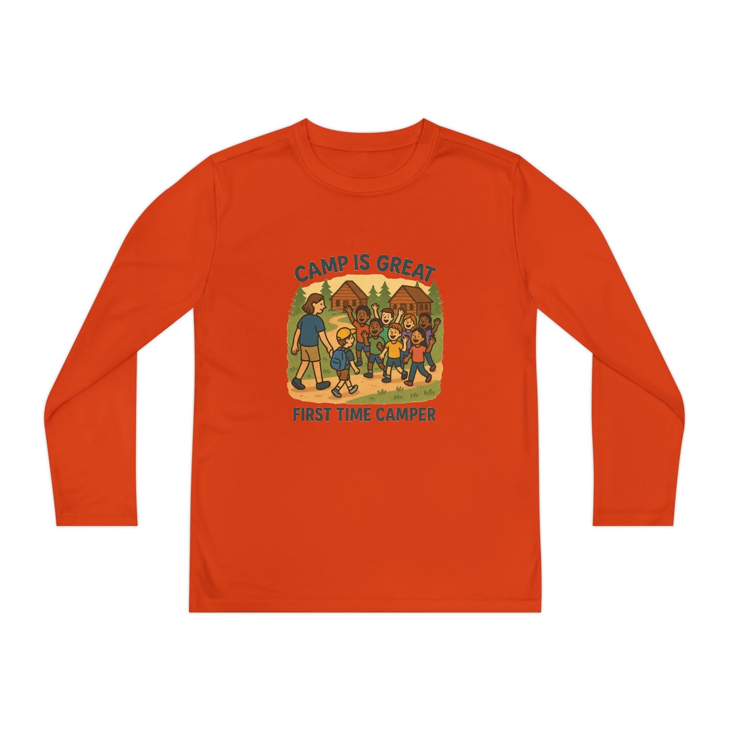 Youth Long Sleeve Competitor Tee First Time Camper