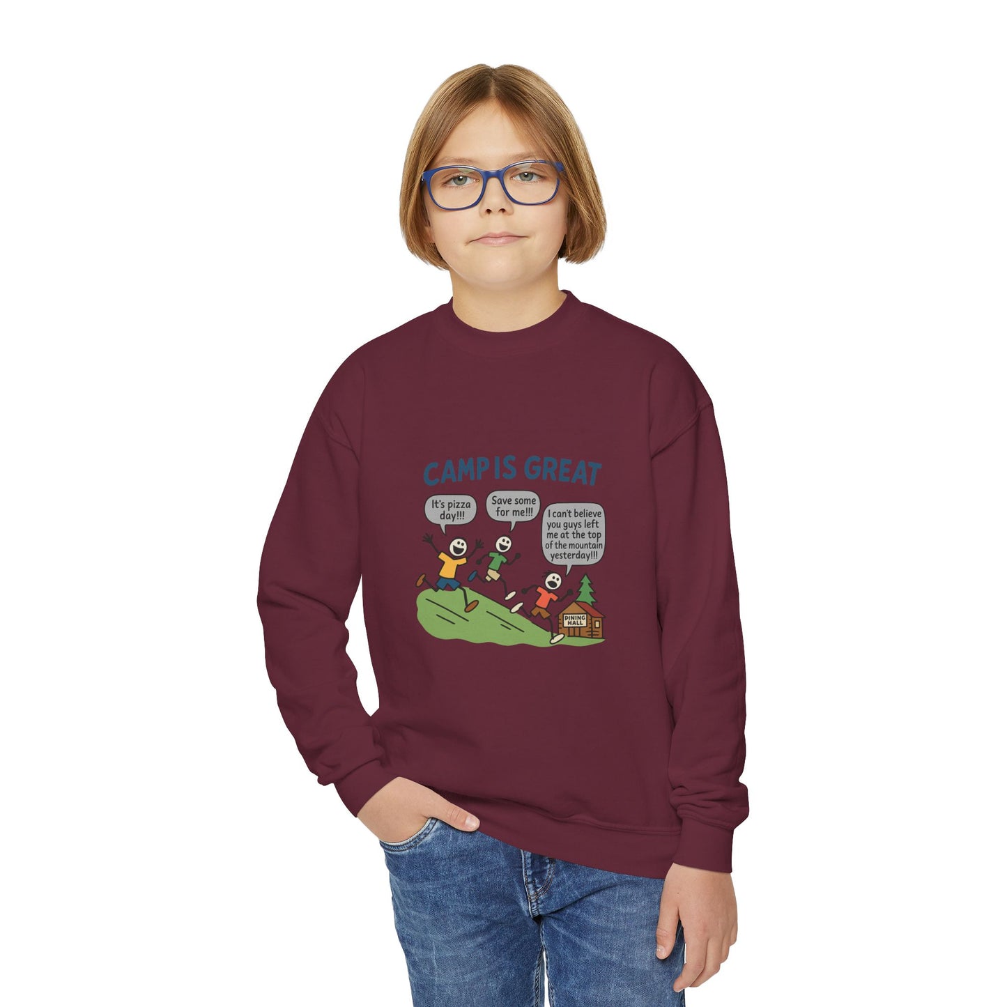 Youth Crewneck Sweatshirt Pizza Day