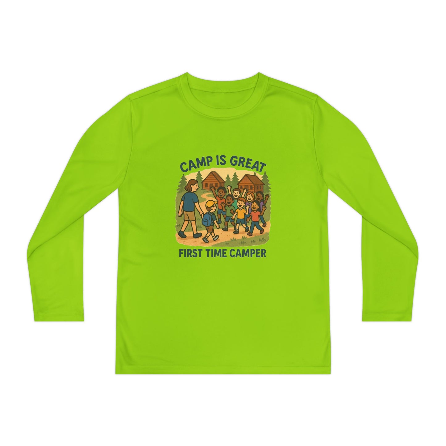 Youth Long Sleeve Competitor Tee First Time Camper