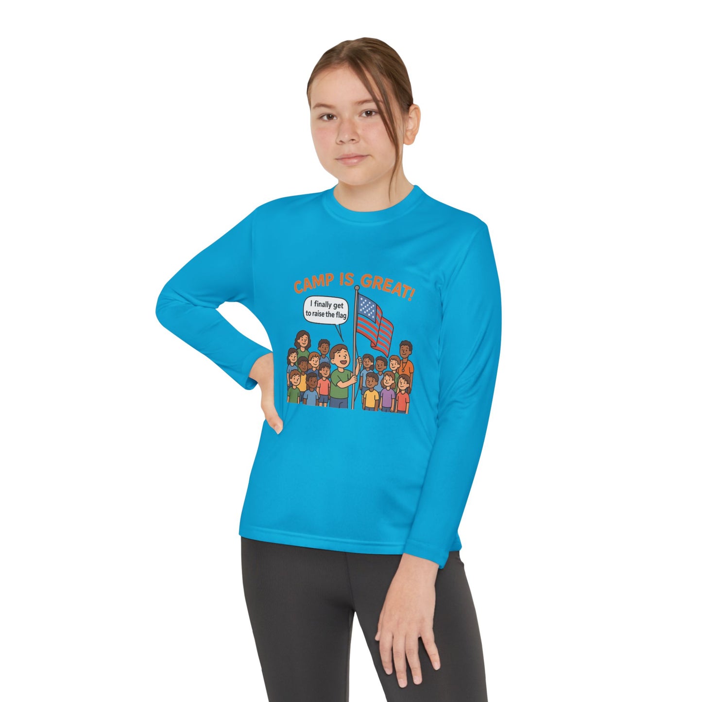 Youth Long Sleeve Competitor Tee Flag