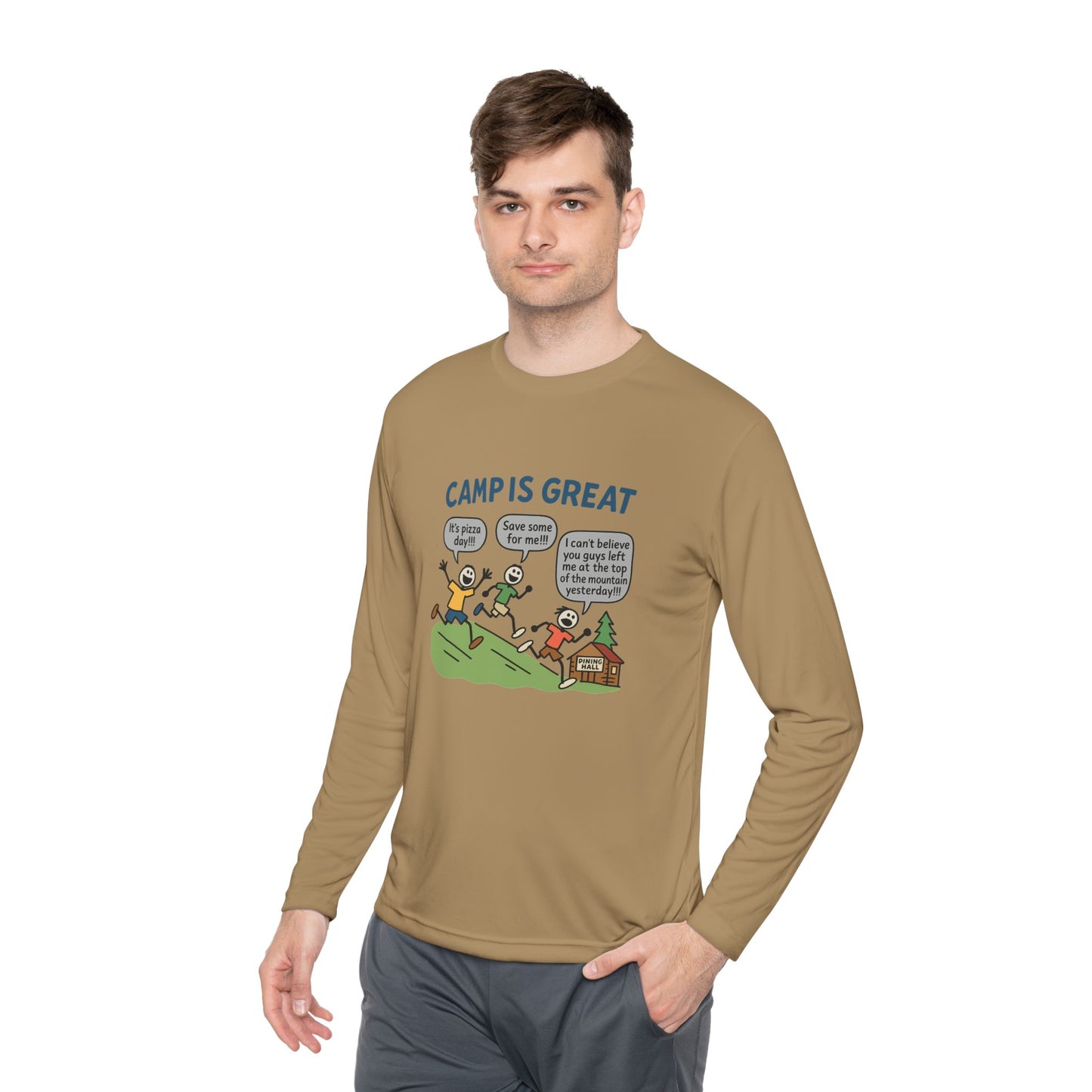 Unisex Lightweight Long Sleeve Tee Pizza Day